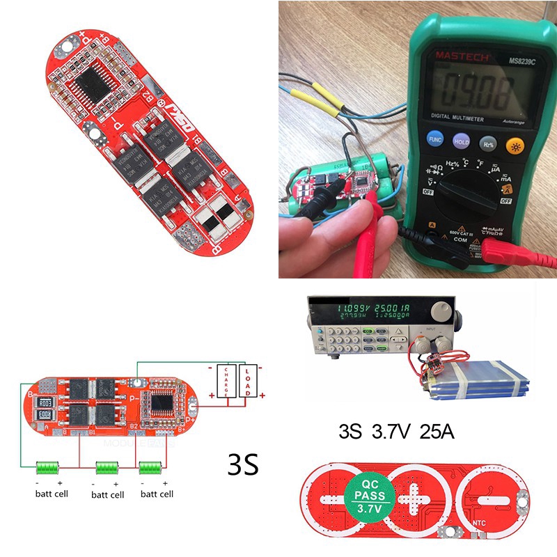 3S 25A 12,6V 4S 16,8V 5S 21V 18650 Li-ion Pin Lithium Bảo vệ Mạch sạc Bảng mạch BMS PCB