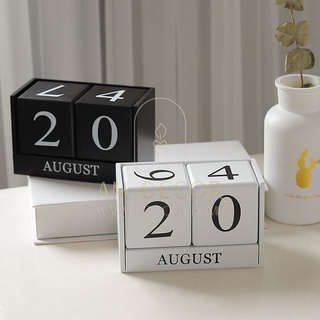 Lịch gỗ thông cao cấp, lịch để bàn sáng tạo decor trang trí bàn học, bàn làm việc, phòng khách sang trọng - AM Decor