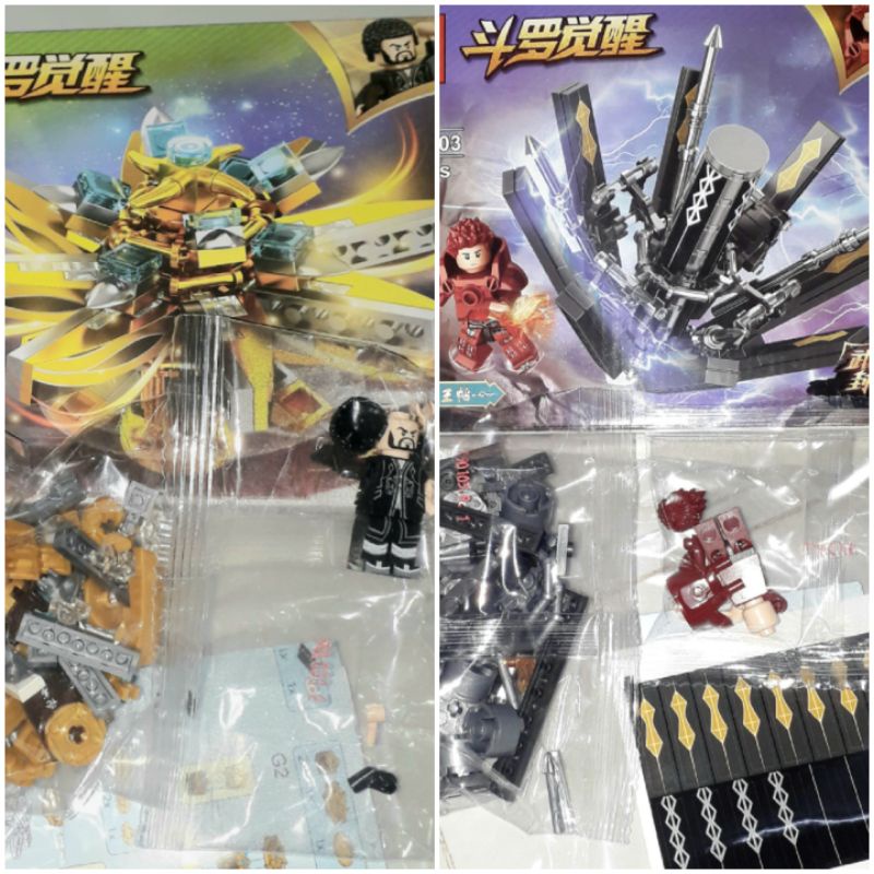 Lắp ráp 1 hộp Chiến Thần kiếm 90103 có trên 100 chi tiết