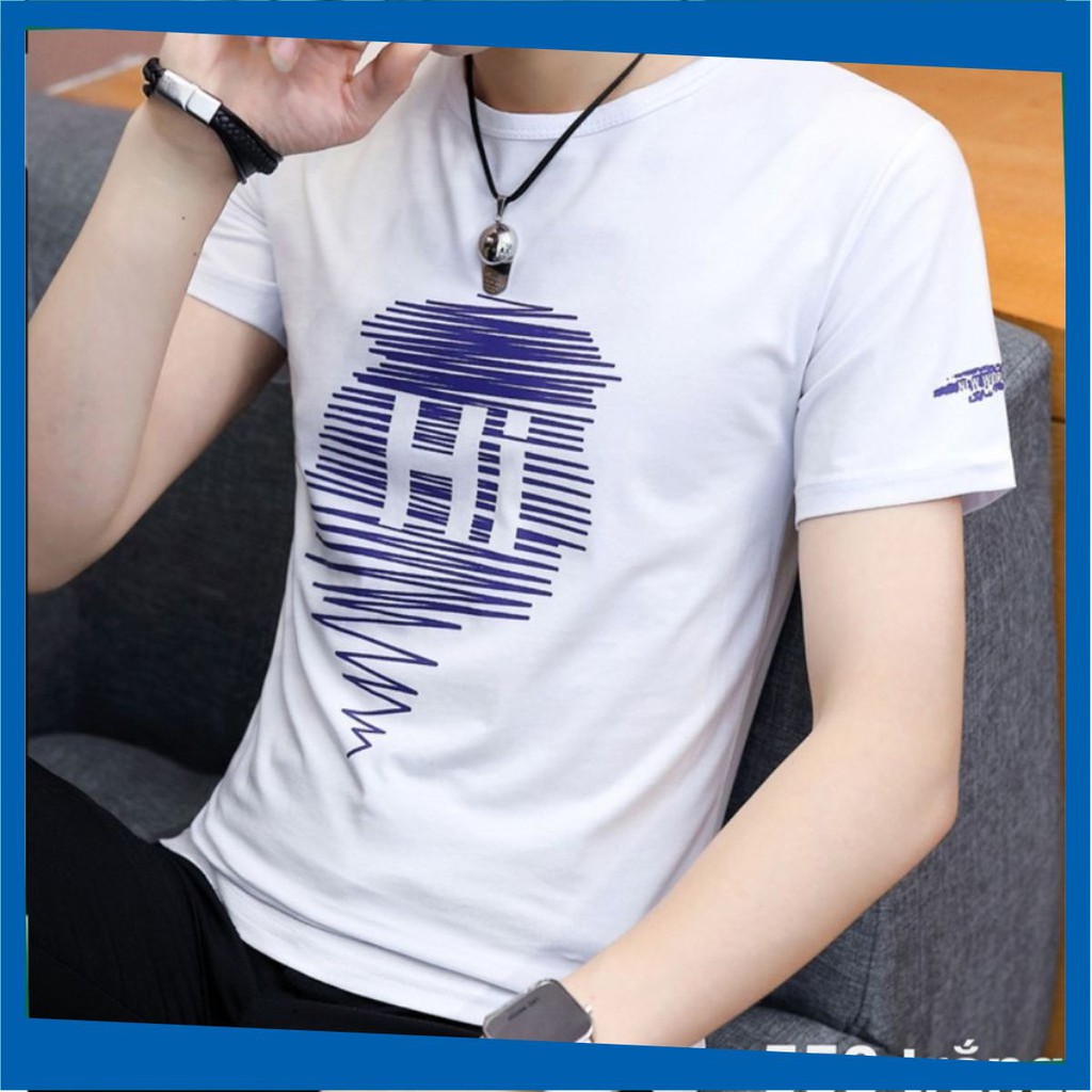 Áo Thun Tay Ngắn 🔴FREESHIP🔴 Áo thun nam cao cấp tay ngắn in chữ Hi MS NA558