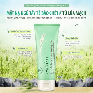 Tẩy Da Chết Lúa Mạch Innisfree Green Barley Gommage Peeling Mask
