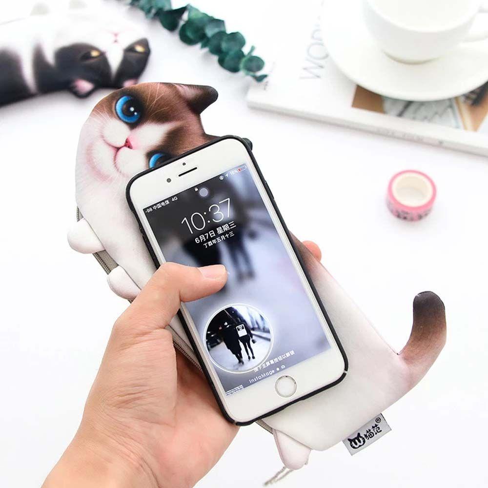 Túi Đựng Bút Bằng Vải Mềm In Họa Tiết Dễ Thương Cho Học Sinh