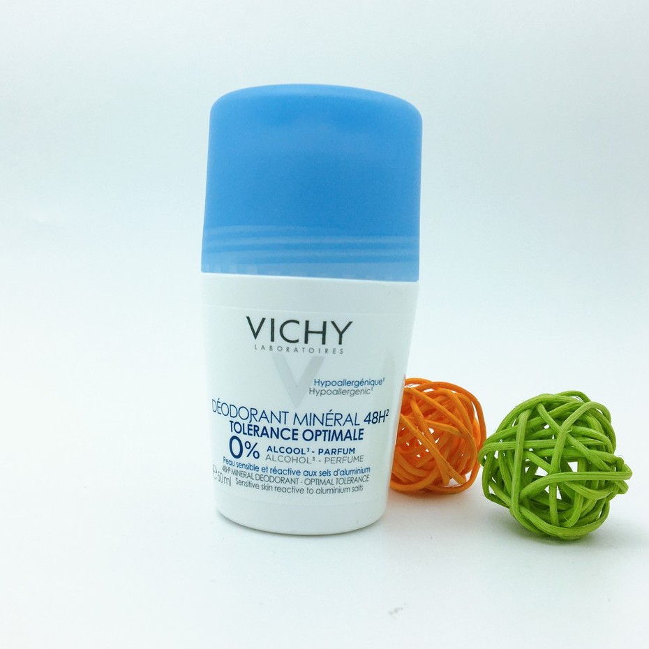 Lăn khử mùi khô thoáng không cồn Vichy Deodorant Mineral 48H 50ml