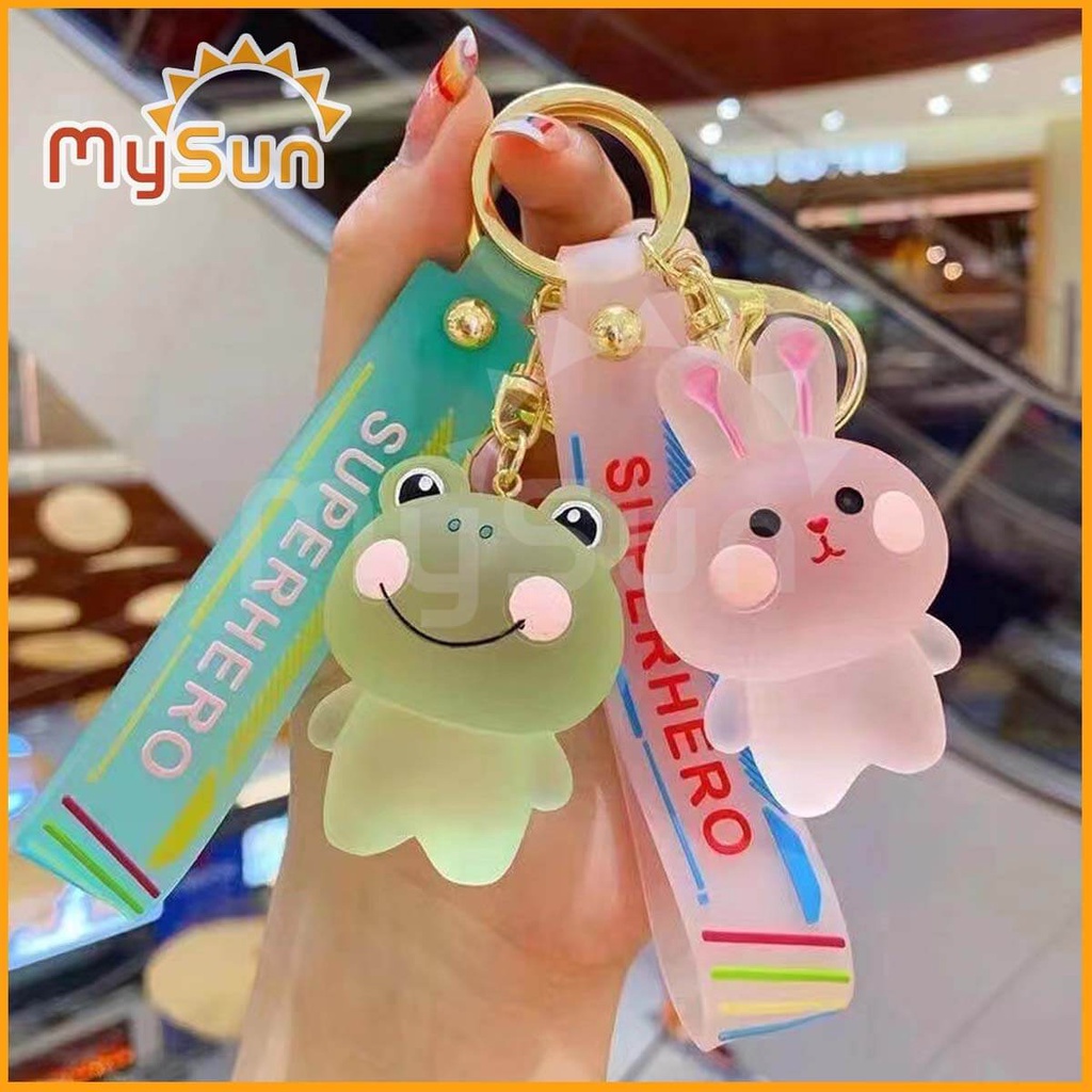 Dây móc treo chìa khóa xe máy, ô tô, điện thoại nhựa dẻo đẹp, cute dễ thương MySun