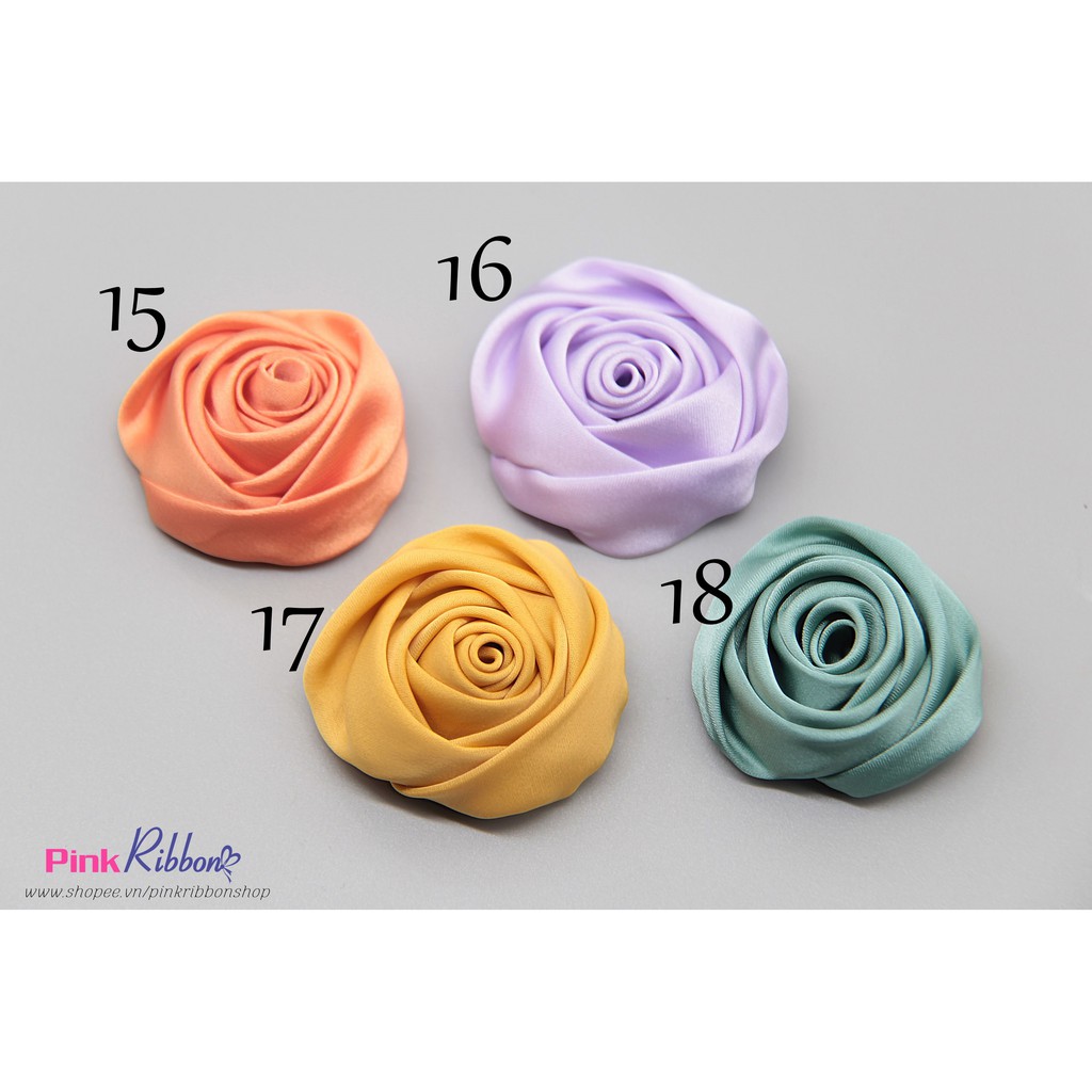 Hoa hồng lụa cuộn cỡ lớn 5cm