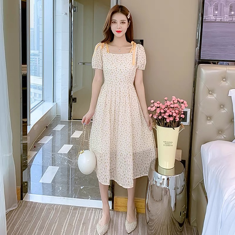 Đầm Voan Hoa Thiết Kế Mới Ngọt Ngào Thời Trang Mùa Hè Dành Cho Nữ
