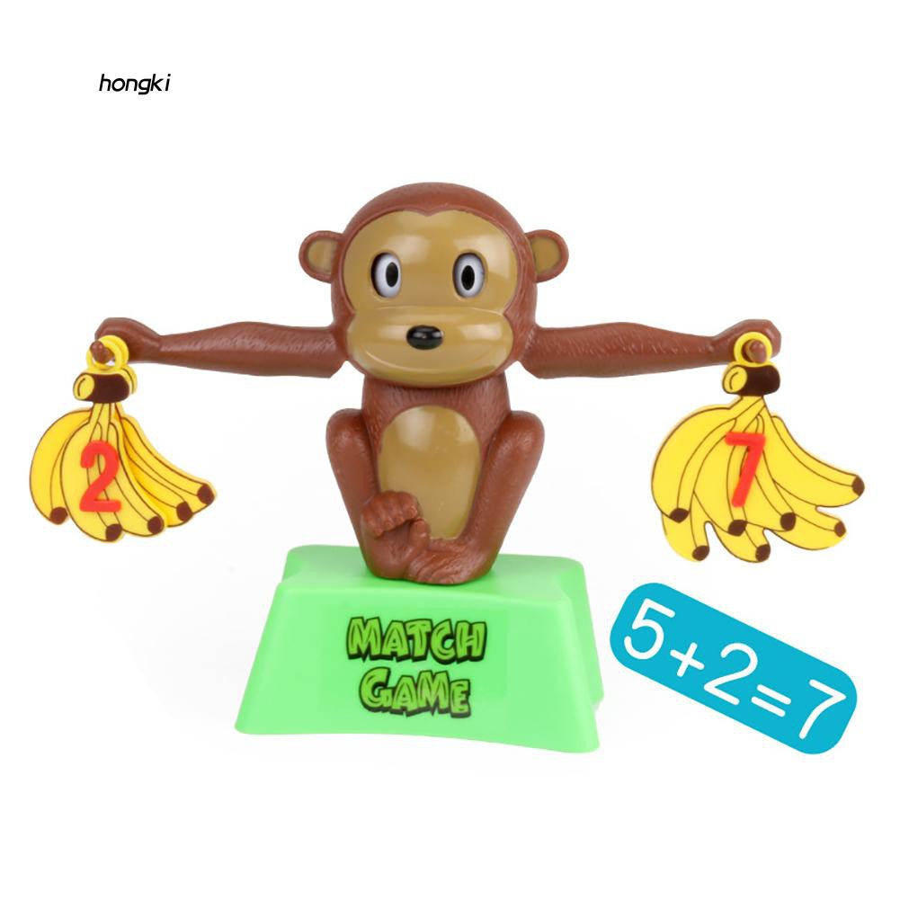 Bộ đồ chơi cân bằng hình chú khỉ cầm chuối cho bé quan sát tư duy