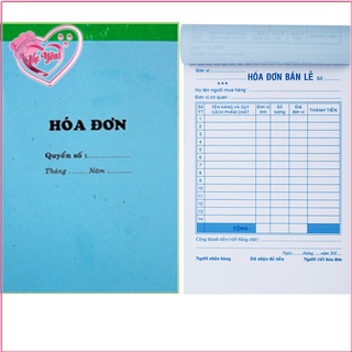 Sổ hóa đơn bán lẻ loại 1 liên - 1 cuốn kích thước 12x120