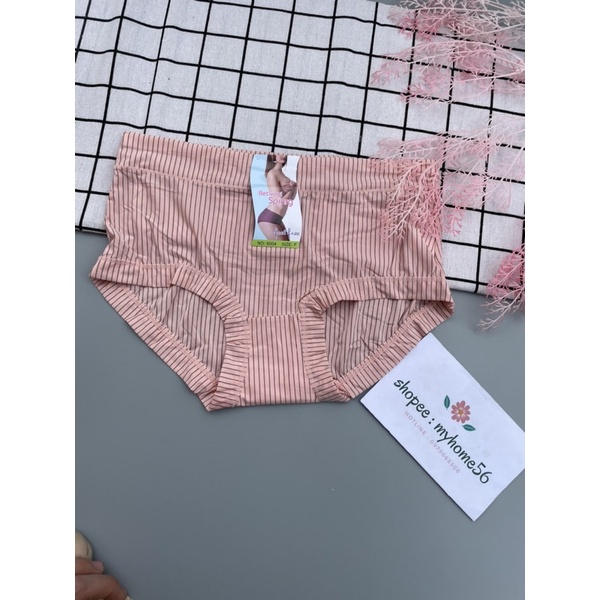 10 Quần lót su kẻ cạp cao ôm bụng fom 50-60kg