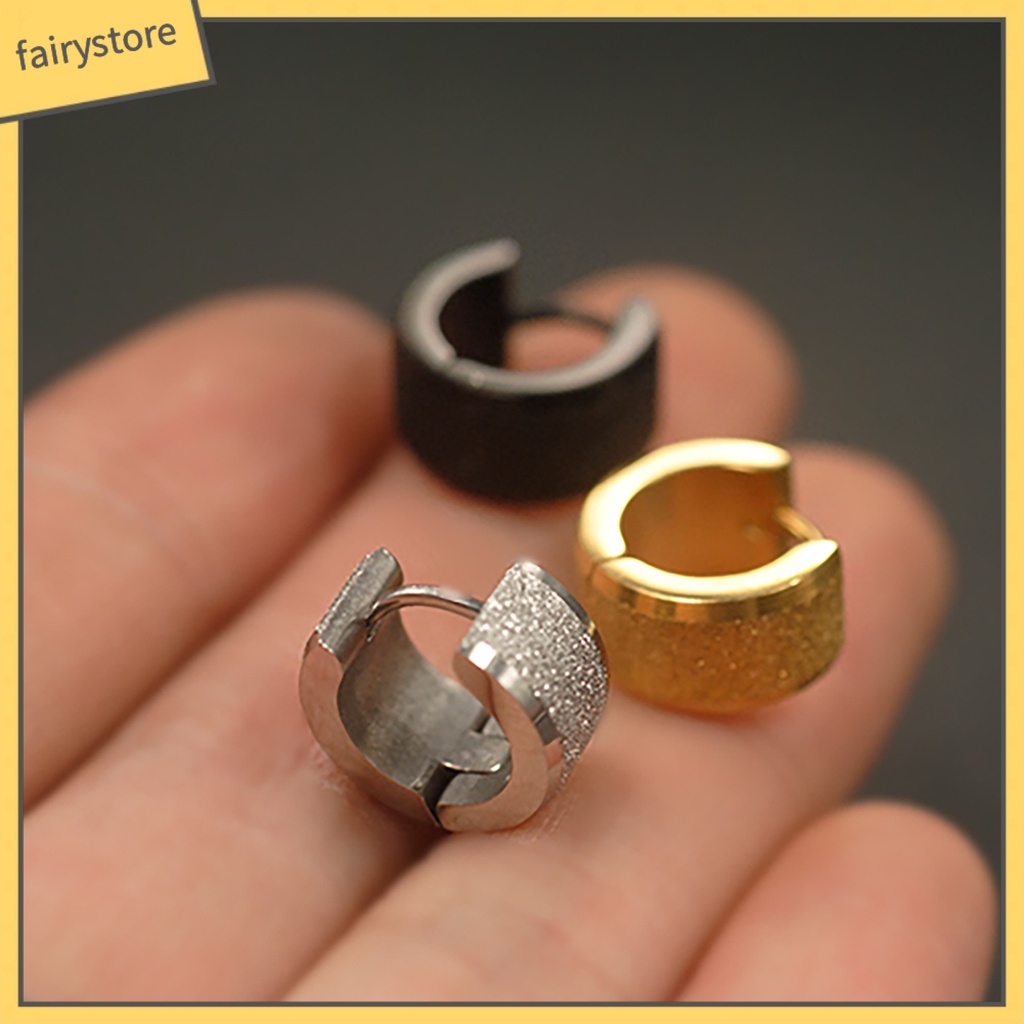 Bộ F1 Đôi Bông Tai Bằng Thép Titan Dành Cho Nam Và Nữ