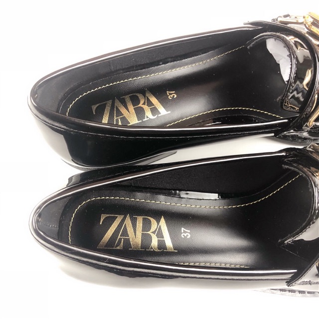 Giầy mocasin da bóng quai xích ZR . Ảnh thật
