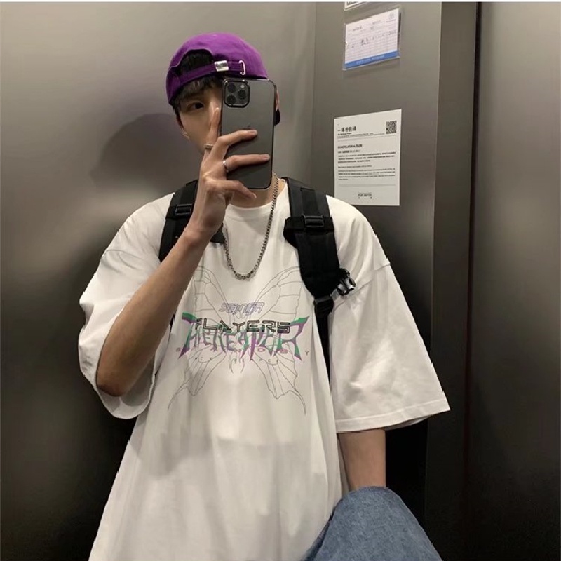 Áo Thun Tay Ngắn Dáng Rộng In Chữ Thời Trang Mùa Hè Cho Nam Size M-5XL