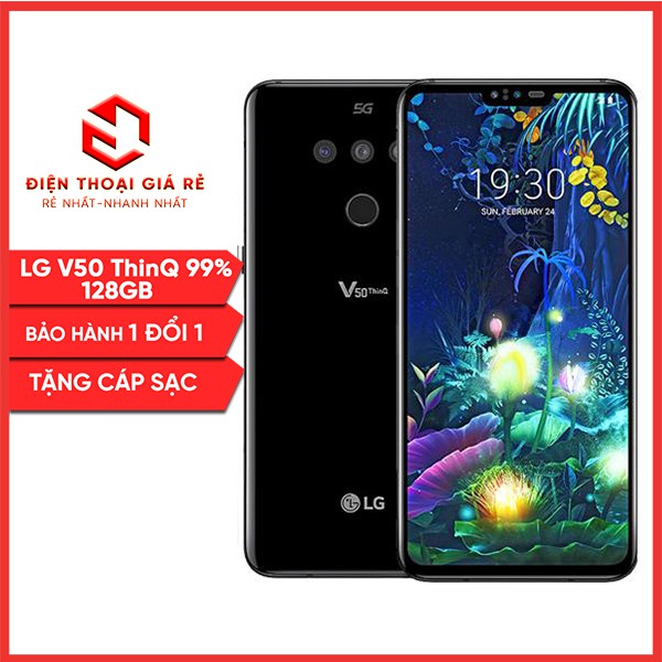 Điện Thoại LG V50 ThinQ 99% Bản 128GB - [Giá rẻ Hà Nội, BH 3 tháng1 đổi 1 - Tặng cáp sạc]