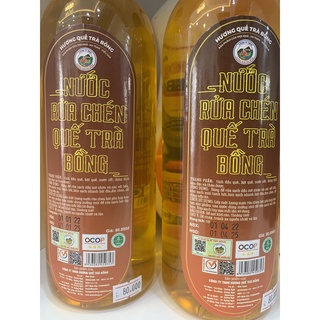 Nước Rửa Chén Quế Trà Bồng 1000ml (ảnh thật, tặng vòi nhấn tiện lợi)