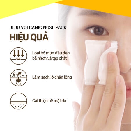 Miếng lột mụn đầu đen chiết xuất tro núi lửa Innisfree Jeju Volcanic Nose Pack