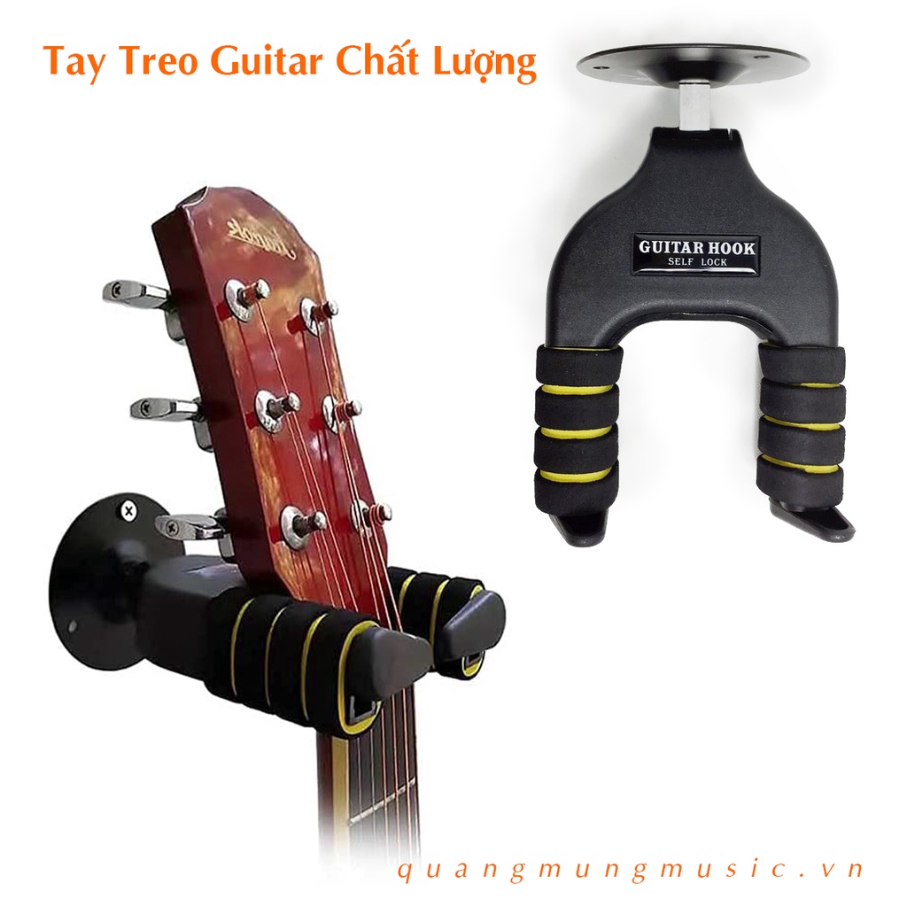 Móc Treo Đàn Guitar, Ukulele, Violin đầy đủ ốc vít - Giá gắn tường treo đàn tiện dụng