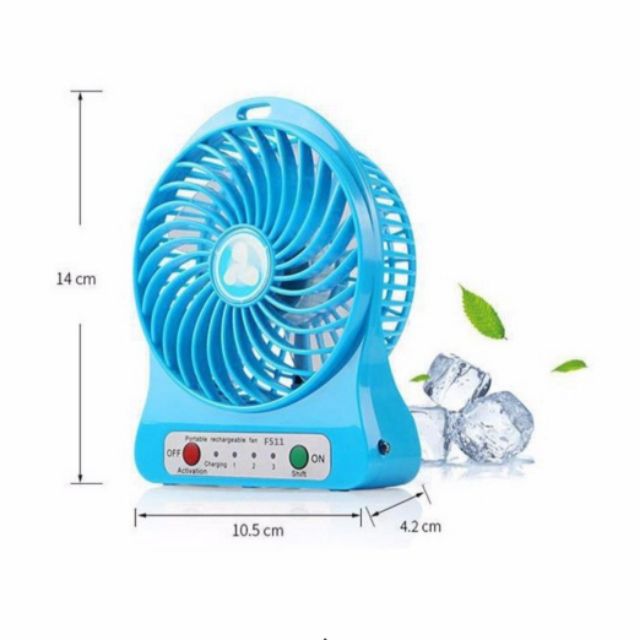 Quạt Mini Chạy Tặng Kèm Pin Sạc