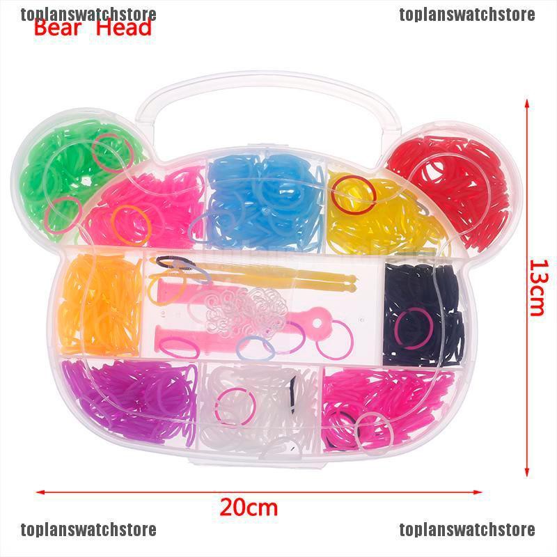 Set 600 Dây Cao Su Co Giãn Nhiều Màu Sắc Làm Vòng Tay DIY