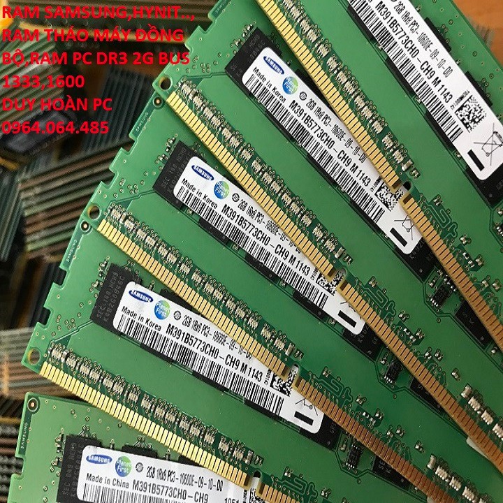 Ram DDR2 và DDR3 2gb 4gb 8gb bus 1600 và 1333 dùng cho các đời main pc