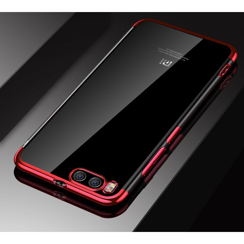 Ốp lưng silicone trong suốt viền màu siêu mỏng cho Xiaomi Mi Note 3