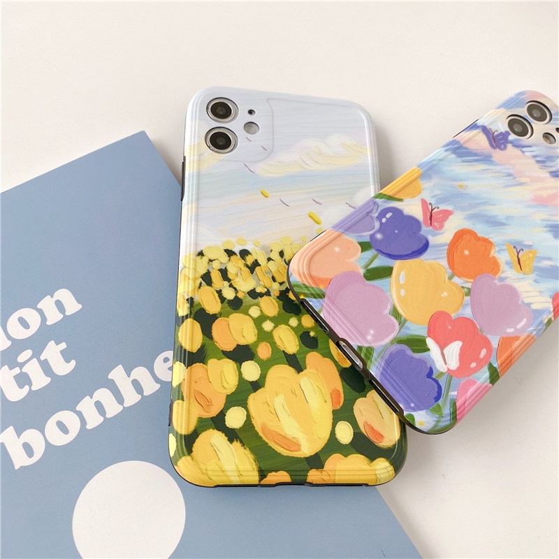 Ốp iphone - Ốp lưng imd new hoa tulip sơn dầu 6/6s/6plus/6splus/7/8/7plus/8plus/x/xs/xsmax/11/11promax - Awifi Case Q1-9 | BigBuy360 - bigbuy360.vn