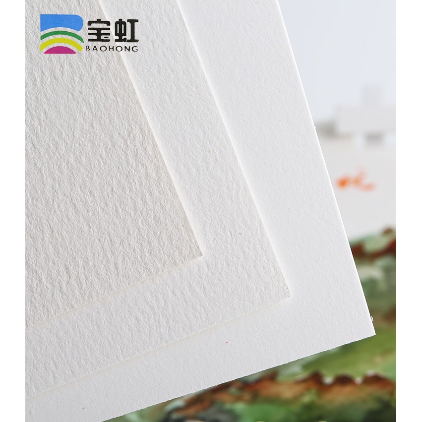 Sổ Vẽ Màu Nước BAOHONG 100% Cotton- Sổ Màu Nước 300Gsm Dạng Block Gáy Keo