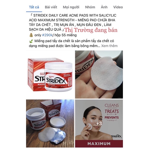 Bông lau trụ mụn STRIDEX 90m