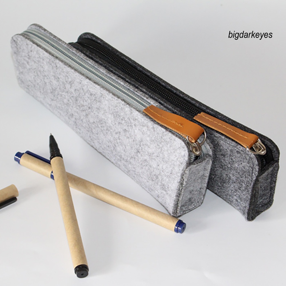 Túi Đựng Bút Bằng Vải Nỉ Có Khóa Kéo Đơn Giản Tiện Dụng