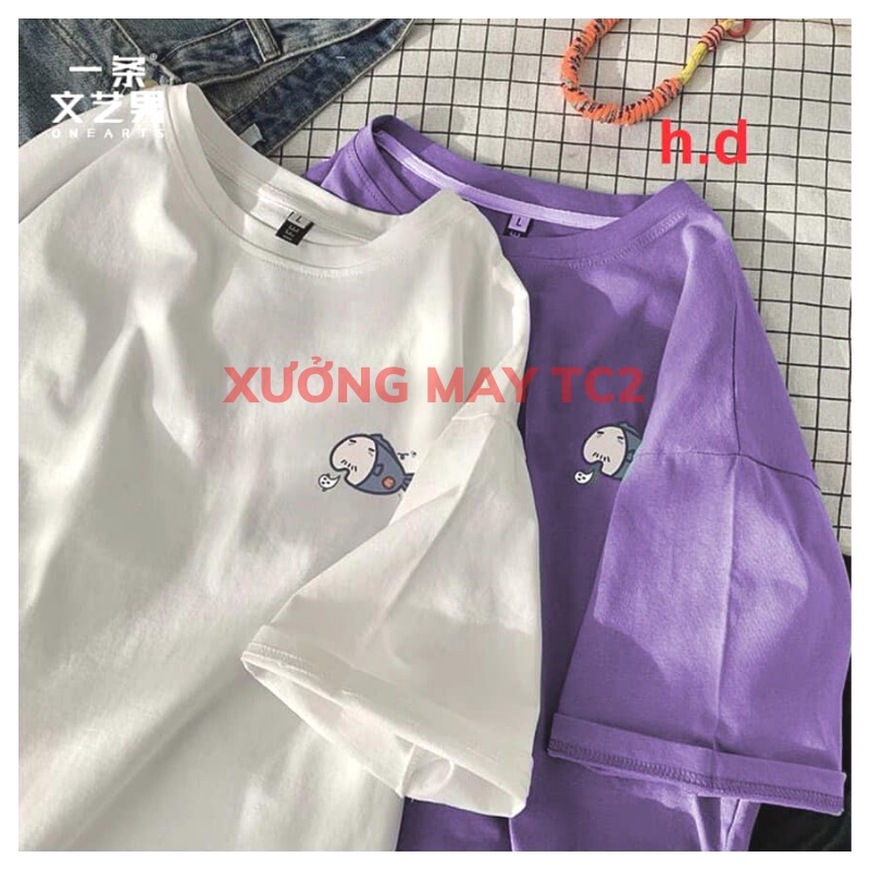 Áo thun unisex nam nữ form rộng, áo phông tay lỡ unisex form rộng chất cotton mát mịn thấm hút mồ hôi XƯỞNGMAYTC2