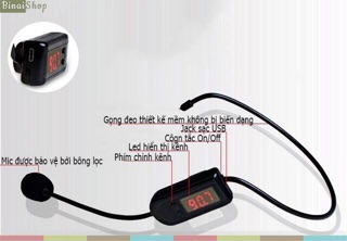 Mic trợ giảng không dây FM-XXD 08