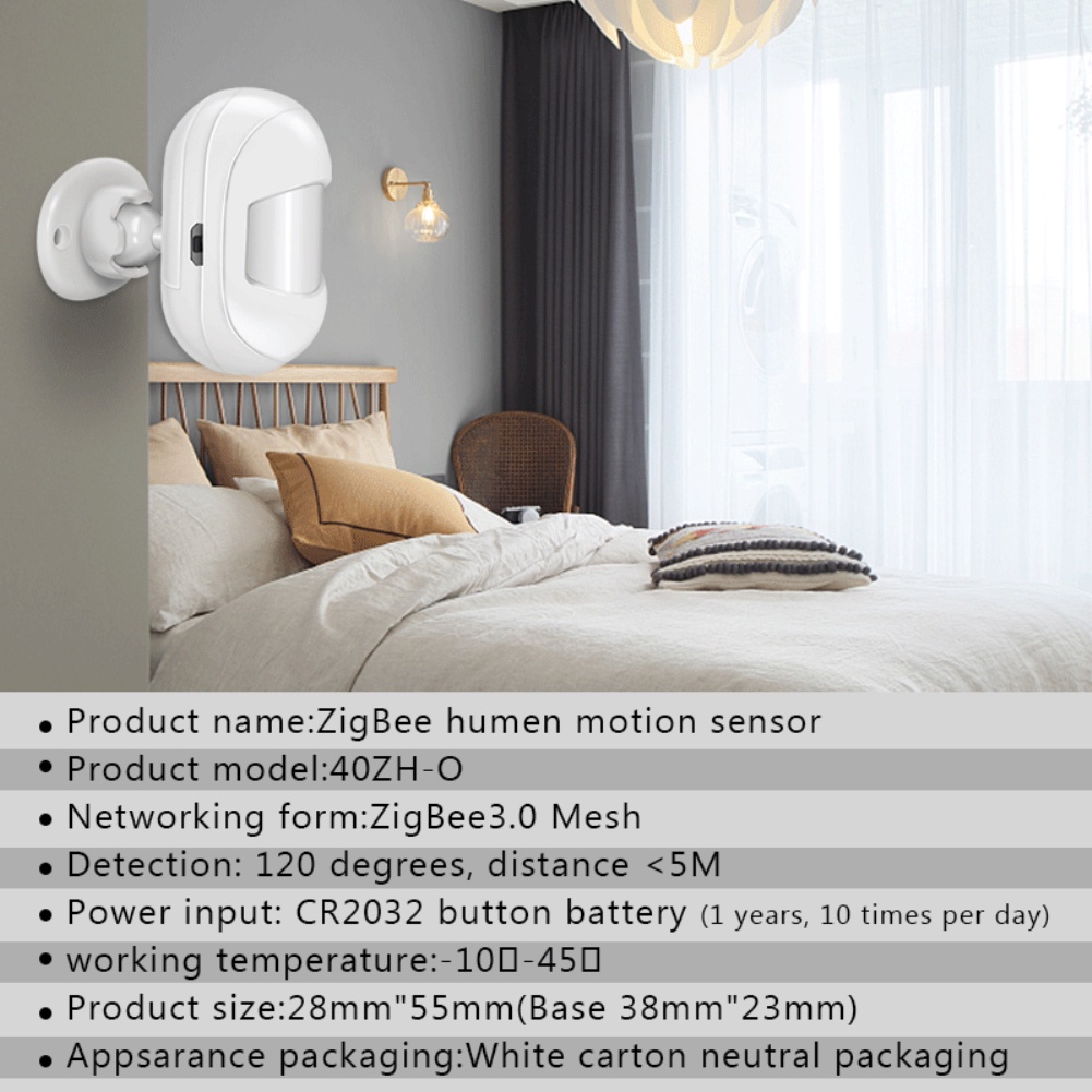 Aubess Tuya Zigbee3.0 Cảm Biến Cơ Thể Con Người Không Dây Thông Minh Chuyển Động Cơ Thể Mini Pir Cảm Biến Chuyển Động Sử Dụng Với Cổng