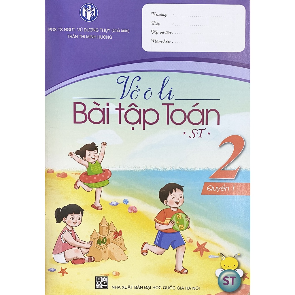 Sách - Vở ô li bài tập toán 2 - Quyển 1 - ST (Chân trời sáng tạo)