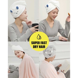 【Giảm giá】Mũ tắm hoạt hình mũ tắm siêu thấm khăn tắm nhanh khô