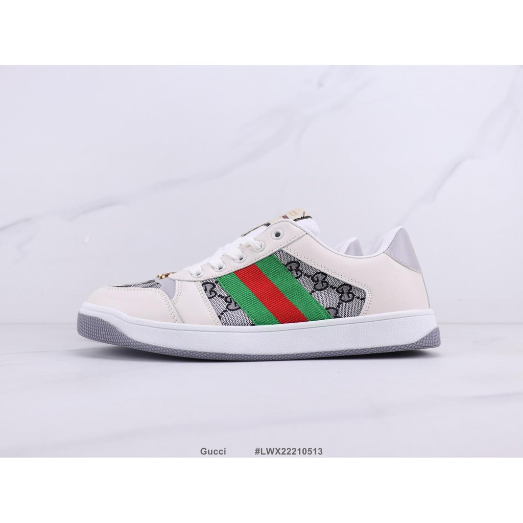 Gucci low-top casual sneakers, cowhide material Size:35-44 Women's and Men's Sports Running Shoes Sneakers