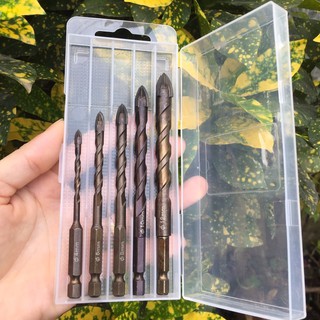 Bộ mũi khoan đa năng chính hãng 5 mũi từ phi 4-6-8-10-12 rất tiện lợi và dễ sử dụng