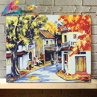 Tranh sơn dầu số hóa tự tô có khung