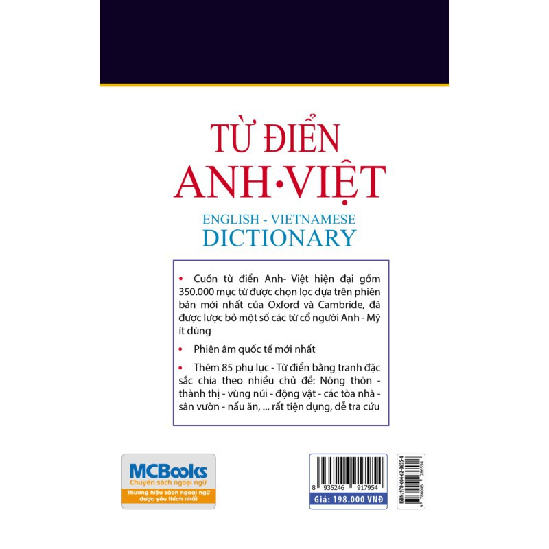 Sách - Từ Điển OXFORD Anh - Việt 350.000 từ bìa trắng Mềm + tặng kèm bút hoạt hình