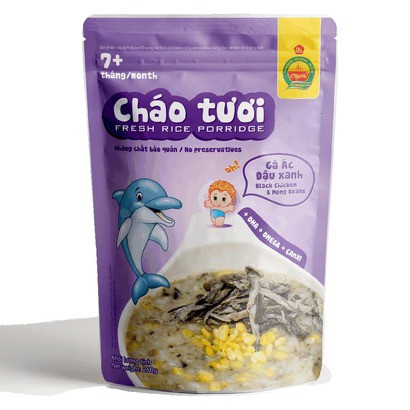 Cháo tươi Cây Thị gà ác đậu xanh 260g (Trên 7 tháng)