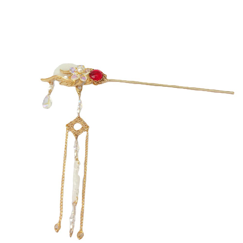 Trâm Cài Tóc Hình Hoa Và Bướm Phối Tua Rua Phong Cách Trung Hoa Cổ Điển Thời Trang