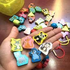 Đồ chơi trí tuệ Montessori - Đồ chơi Xâu Hạt Gỗ Hộp Trái Tim Rèn Luyện Sự Khéo Léo, Kiên Nhẫn Cho Bé