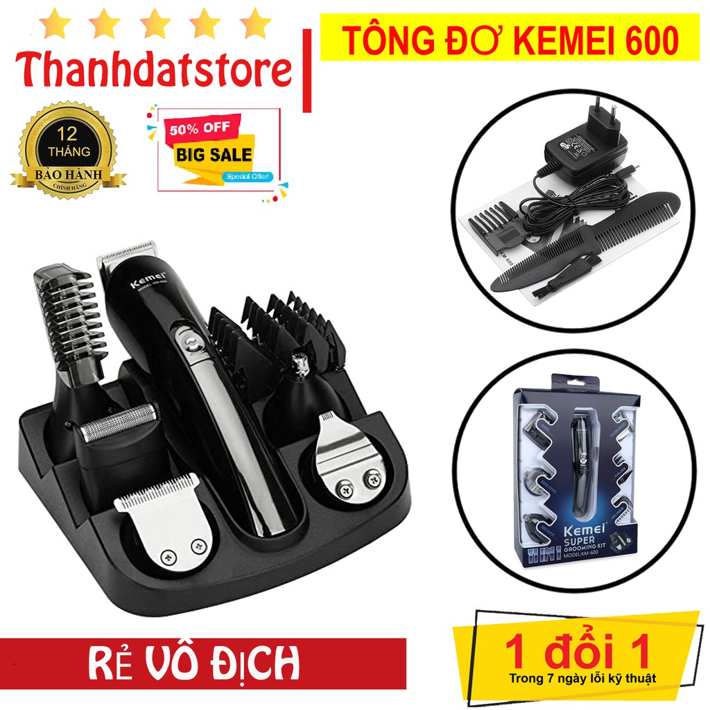 TÔNG ĐƠ KEMEI KM -600 Hàn Quốc +Tặng Kèm bộ 2 kéo cắt tỉa 💥 SIÊU HOT 💥