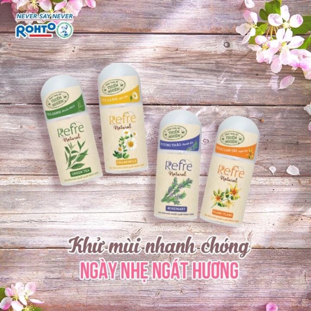 🦚🦚 LĂN KHỬ MÙI CHIẾT XUẤT THIÊN NHIÊN HOÀN TOÀN MỚI - REFRE NATURAL 40ml