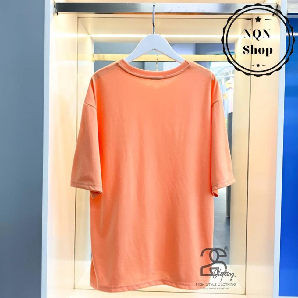 Áo Thun NQN Shop Nam Nữ Form Rộng Unisex Cổ Tròn Tay Lỡ Màu Cam Coral | BigBuy360 - bigbuy360.vn