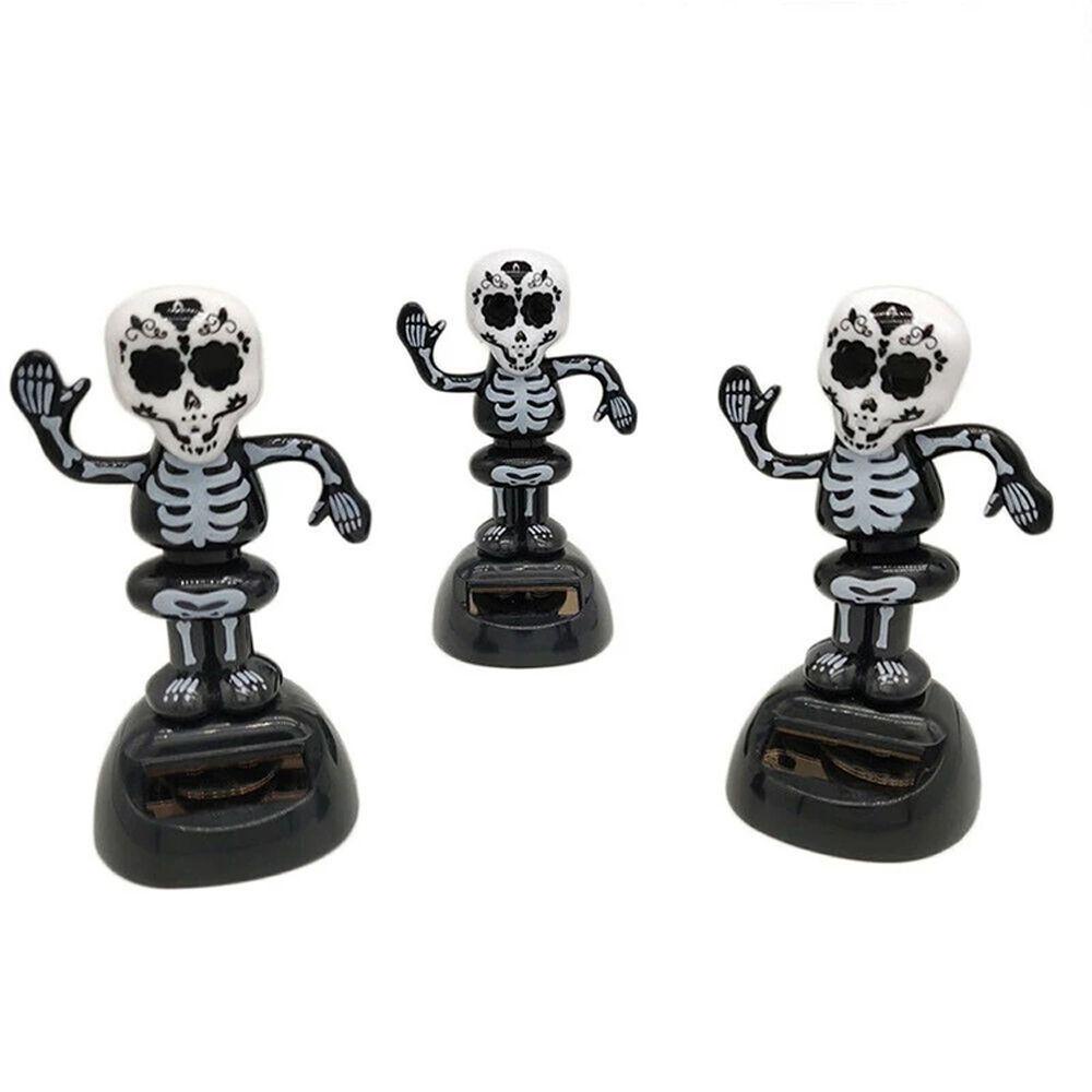 Rebuy1 Đồ Chơi Búp Bê Nhảy Múa Lật Trang Trí Bảng Điều Khiển Xe Hơi Trang Trí Halloween Dùng Năng Lượng Mặt Trời