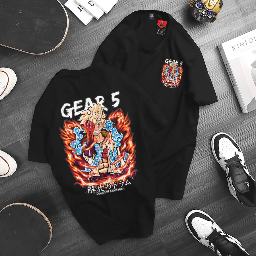Áo thun One Piece Luffy Gear 5 Nika Thức Tỉnh Trái Ác Quỷ Zoan Thần Thoại, áo phông One Piece Luffy T20 T/ Thegioiaogame