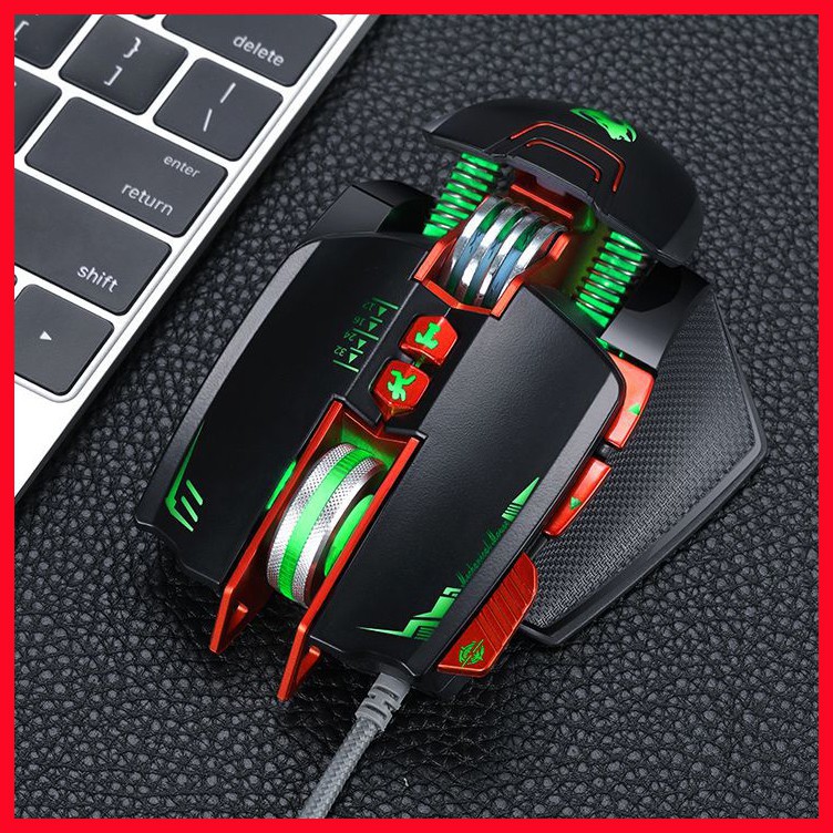 Chuột gaming khủng V9 cực chất 7 nút  DPI khủng 4800, LED RGB đổi màu bh 12 tháng