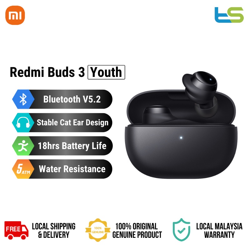 Tai nghe không dây Xiaomi Redmi Buds 3 Youth Edition TWS Tai nghe Bluetooth 5.2 Tai nghe nghe nghe IP54 Mi 3 Lite ito