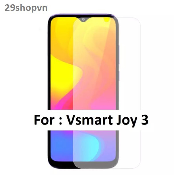 Kính cường lực Vsmart Joy 3 (Chuẩn 9H Trong Suốt, Không Full)