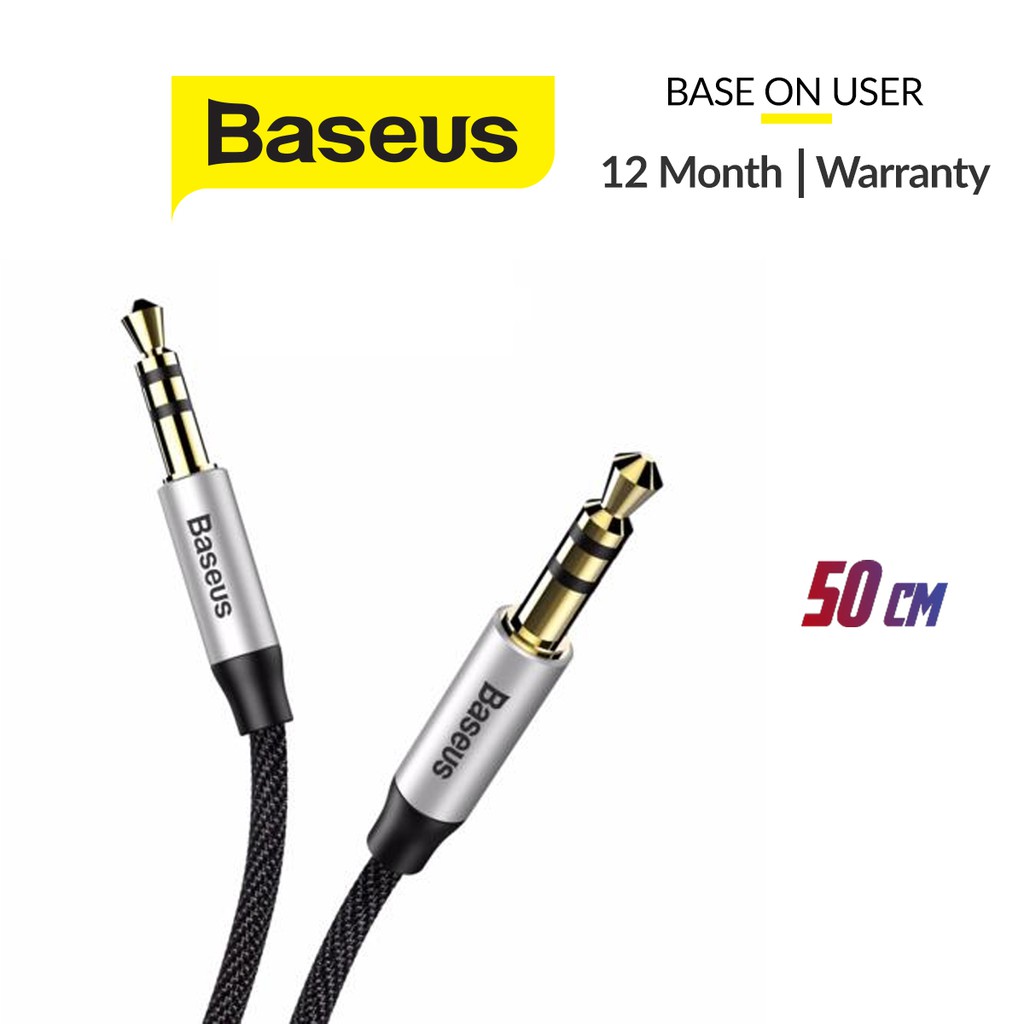 Dây cáp âm thanh Baseus m30 chất lượng cao AUX Audio 3.5mm dài 0.5m/1m