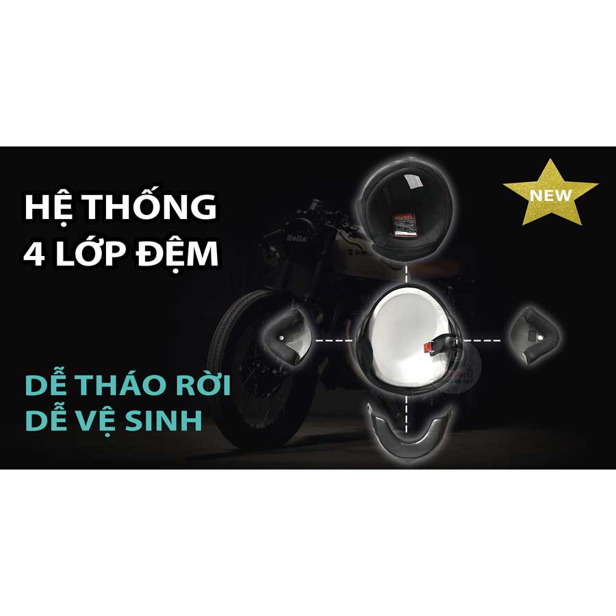 Mũ 3/4 đầu AVEX Dammtrax Premium Thái Lan Ver 2